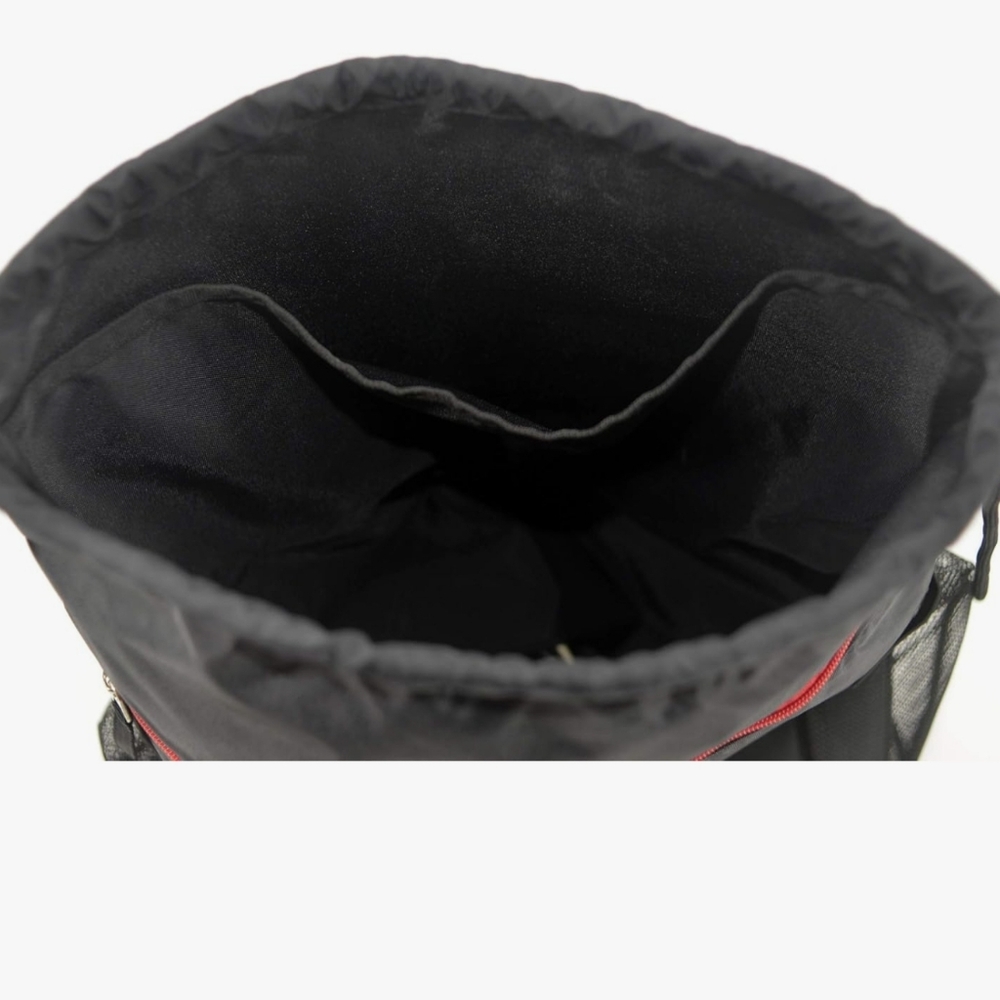 Black Drawstring Water Resistant Backpack - image 2